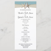 Starfish Rustic Wedding Program Programmakaart (Voorkant)