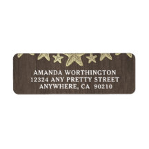 Starfish rustieke strand hout bruiloft Adresetiket