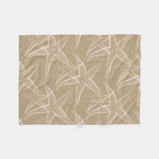 Starfish Sand Beach Fleece Blanket (Voorkant (Horizontaal))