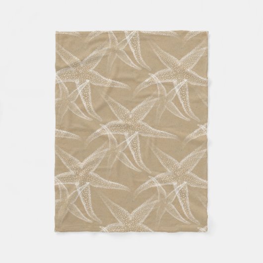 Starfish Sand Beach Fleece Blanket (Voorkant)
