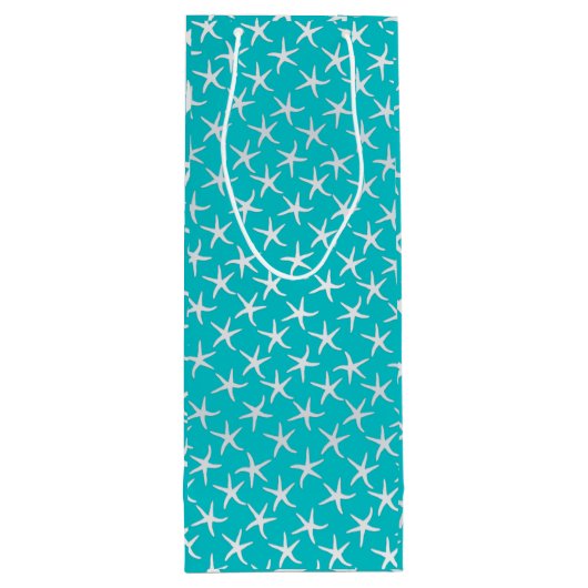 Starfish Sand Dollar All Occasion Aqua Wijn Cadeautas (Achterkant)