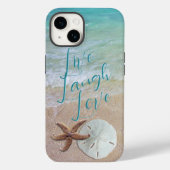 Starfish Sand Dollar Beach Scene iPhone Case (Achterkant)