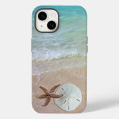 Starfish Sand Dollar Beach Scene iPhone Case (Achterkant)