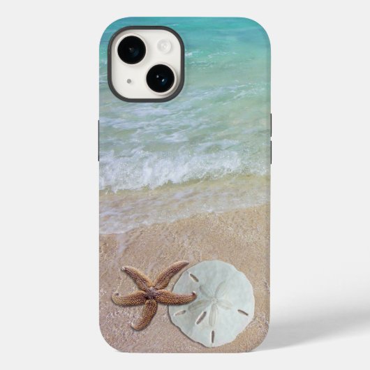 Starfish Sand Dollar Beach Scene iPhone Case (Achterkant)