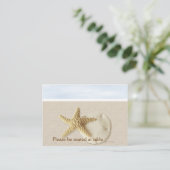 Starfish & Sand Dollar Escort Card Plaatskaartje (Staand voorkant)