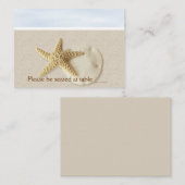 Starfish & Sand Dollar Escort Card Plaatskaartje (Voorkant / Achterkant)