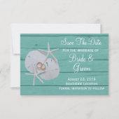 Starfish Sand Dollar Save the Date Wedding (Voorkant)