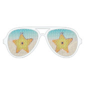 Starfish Sand Zeeen Beach Aviator Zonnebril (Voorkant)