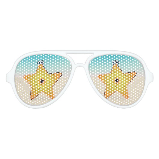 Starfish Sand Zeeen Beach Aviator Zonnebril (Voorkant)