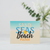Starfish Sand Zeeen Beach Briefkaart (Staand voorkant)