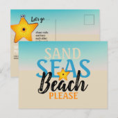 Starfish Sand Zeeen Beach Briefkaart (Voorkant / Achterkant)