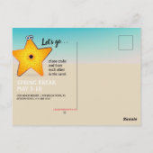 Starfish Sand Zeeen Beach Briefkaart (Achterkant)