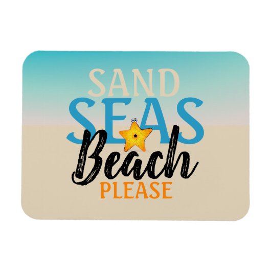 Starfish Sand Zeeen Beach Magneet (Horizontaal)