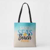Starfish Sand Zeeen Beach Tote Bag (Voorkant)