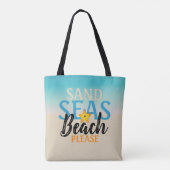 Starfish Sand Zeeen Beach Tote Bag (Achterkant)