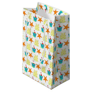 Starfish Sandcastle Beach Pail Summer Vacation Fun Klein Cadeauzakje