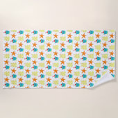 Starfish Sandcastle Beach Pail Summer Vacation Spe Strandlaken (Voorkant)