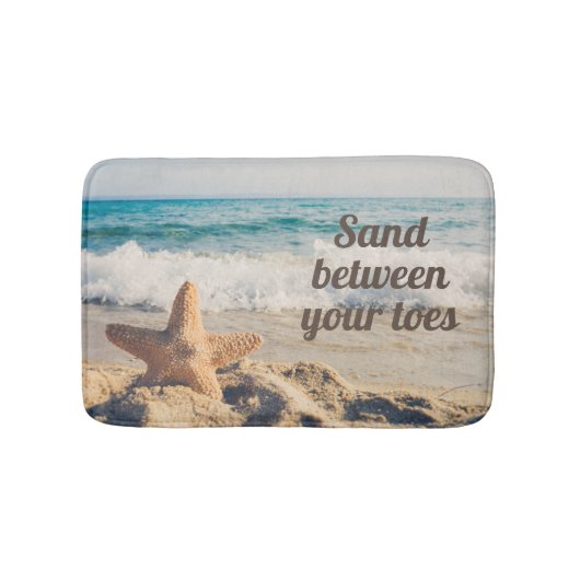 Starfish Sandy Beach Ocean Sand between Toes Badmat (Voorkant)