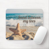 Starfish Sandy Beach Ocean Sand between Toes Muismat (Met muis)