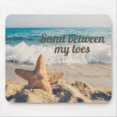 Starfish Sandy Beach Ocean Sand between Toes Muismat (Voorkant)