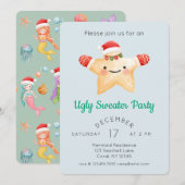 Starfish Santa Ugly Christmas Sweater Party Kaart (Voorkant / Achterkant)