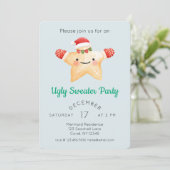 Starfish Santa Ugly Christmas Sweater Party Kaart (Staand voorkant)