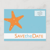 Starfish Save the Date Aankondigingskaart (Achterkant)