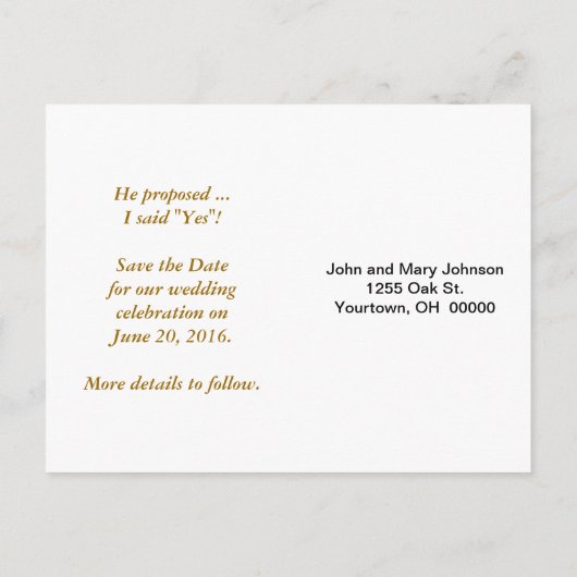 Starfish Save the Date Aankondigingskaart (Achterkant)