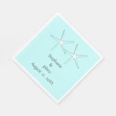Starfish Schattige Paar Blauwgroen Wit Grijs 2021 Servet (Hoek)