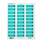 Starfish Seahorse Kerst Retouradres labels (Full Sheet)