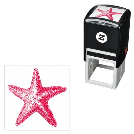  STARFISH SEALIFE RUBBER STAMP ZELFINKTENDE STEMPEL (In situ)