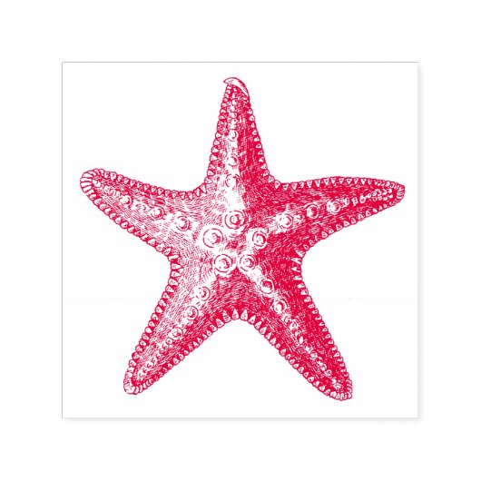 STARFISH SEALIFE RUBBER STAMP ZELFINKTENDE STEMPEL (Design)