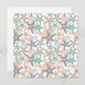 Starfish Seamless Pattern Holiday Kaart (Voorkant / Achterkant)
