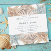Starfish Seashell Beach Couples Weddenschap Shower Kaart