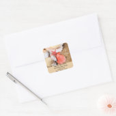 Starfish Seashell Beach retouradres Vierkante Sticker (Envelop)