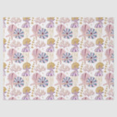 Starfish Seashell Blue Paars Nautical Decoupage Tissuepapier (Voorkant)