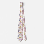 Starfish Seashell Blue Paars Pink Nautical Stropdas (Voorkant)