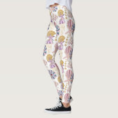 Starfish Seashell Blue Paars Pink Ocean Nautical Leggings (Links)