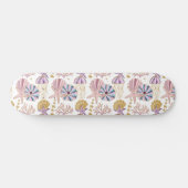 Starfish Seashell Blue Paars Pink Ocean Nautical Persoonlijk Skateboard (Horizontaal)