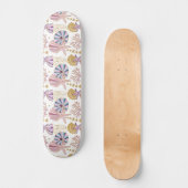 Starfish Seashell Blue Paars Pink Ocean Nautical Persoonlijk Skateboard (Voorkant)