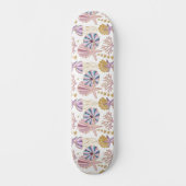 Starfish Seashell Blue Paars Pink Ocean Nautical Persoonlijk Skateboard (Voorkant)
