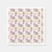Starfish Seashell Blue Paars Pink Ocean Nautical Servet (Voorkant)
