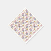 Starfish Seashell Blue Paars Pink Ocean Nautical Servet (Hoek)