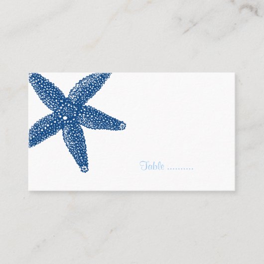 Starfish Seashell Place Card Plaatskaartje (Voorkant)