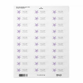 Starfish Seashell retour adres label (Full Sheet)
