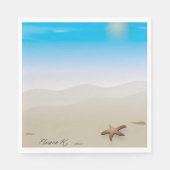 Starfish Seashell Thed Paper Napkins Servet (Voorkant)