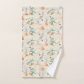 Starfish Seashell Waterverf Pastel Bath Towels Bad Handdoek (Handdoek)