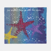Starfish Seastar Fleece Deken (Voorkant (Horizontaal))