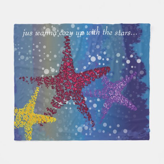 Starfish Seastar Fleece Deken (Voorkant (Horizontaal))