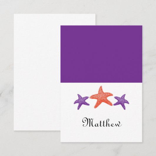 Starfish Seatcard Kaart (Voorkant / Achterkant)